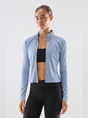 Mondetta Women’s Light Blue Zip-Up Performance Jacket Size M NWOT Athletic